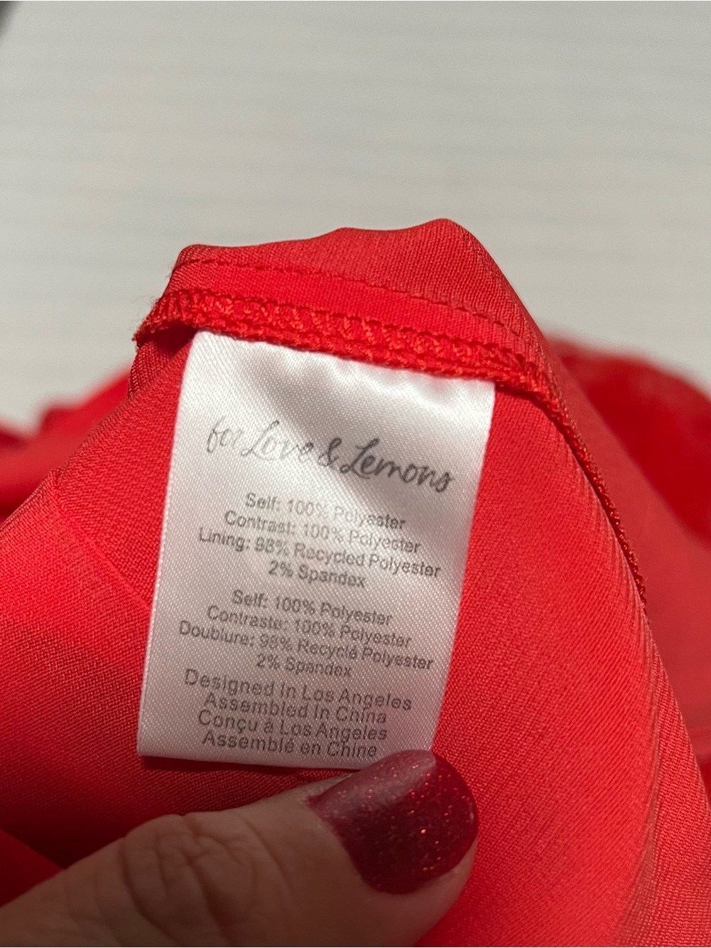 For Love & Lemons Red Ruffled Mini Dress - Picture 7 of 8